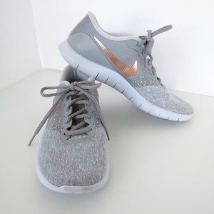 nike flex contact grey rose gold
